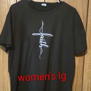 Black Faith Graphic Women's Top